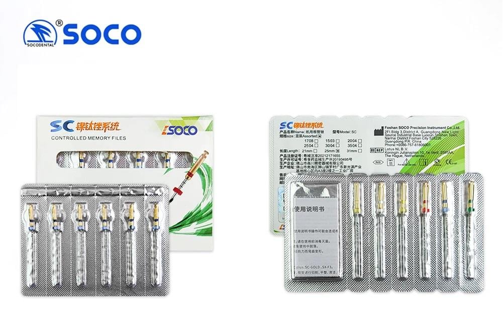 Soco Rotary Eğe 6'lı Blister Paket 25 mm - Endodontik NiTi Döner Sistem