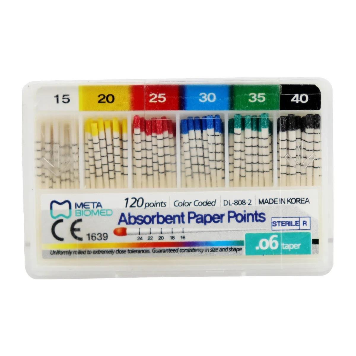 Meta Biomed Paper Points 06 Açılı Kök Kanal Kağıt Konileri