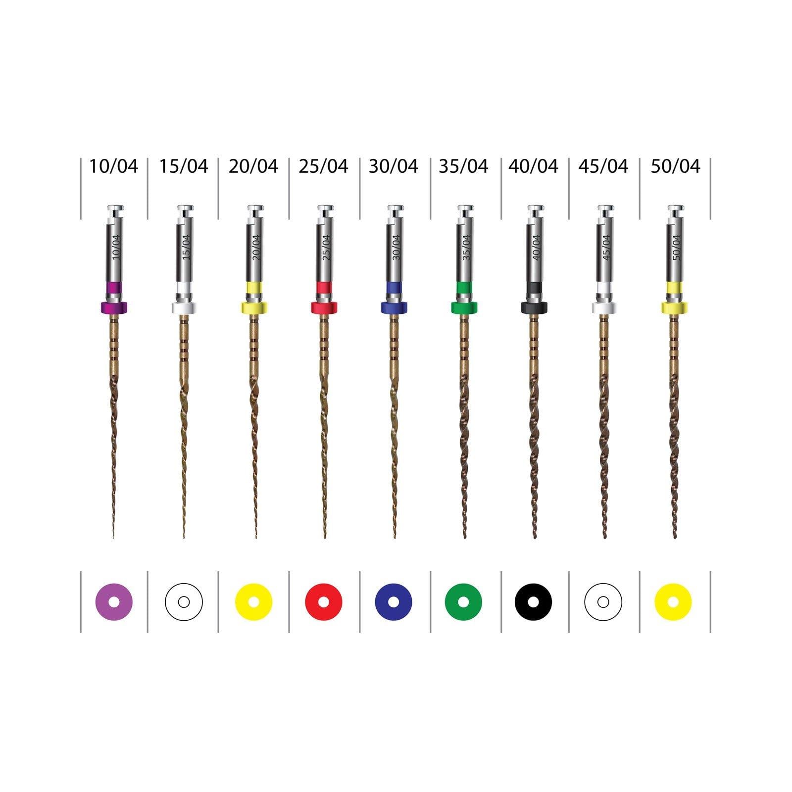 EndoArt Smart Gold 04 Taper Döner Kanal Eğe Kiti (6'lı Paket)