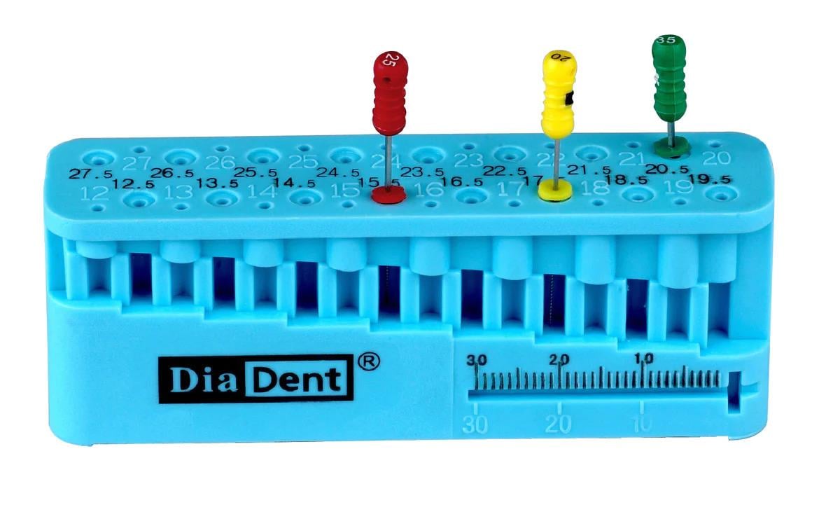 Diadent File Milimetrik Cetvel ve Endoblok / Endometre - Endodontik Boy Ölçüm Seti