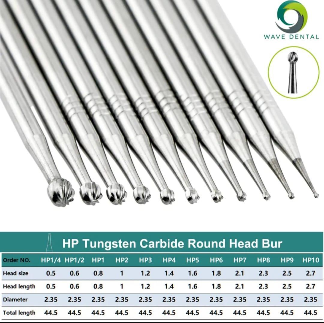 Wave Dental Tungsten Carbide Cerrahi Rond Frez Piyasemen İçin