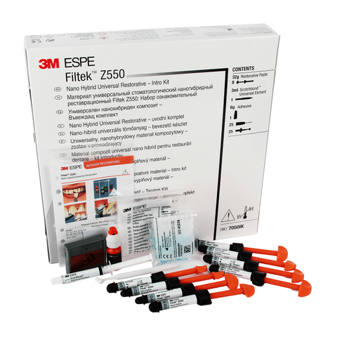 3M Filtek Z550 Nano Hibrit Kompozit Başlangıç Seti (8 Şırınga + Adeziv Sistemi)