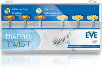 EVE Diapro Twist RA 363 Elmas Parlatma Seti - Lithium Disilicate ve Seramik Restorasyonlar İçin Coarse Polisaj