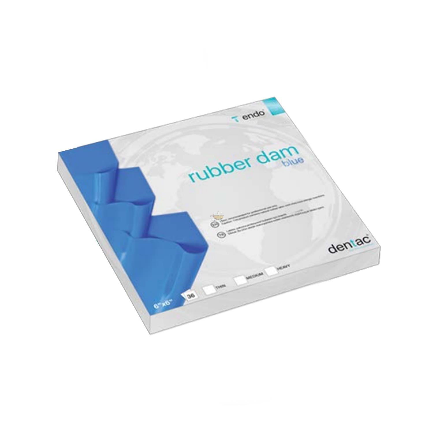 Dentac T-Endo Rubber Dam Lastiği Mavi - Orta Kalın, 36'lı Paket
