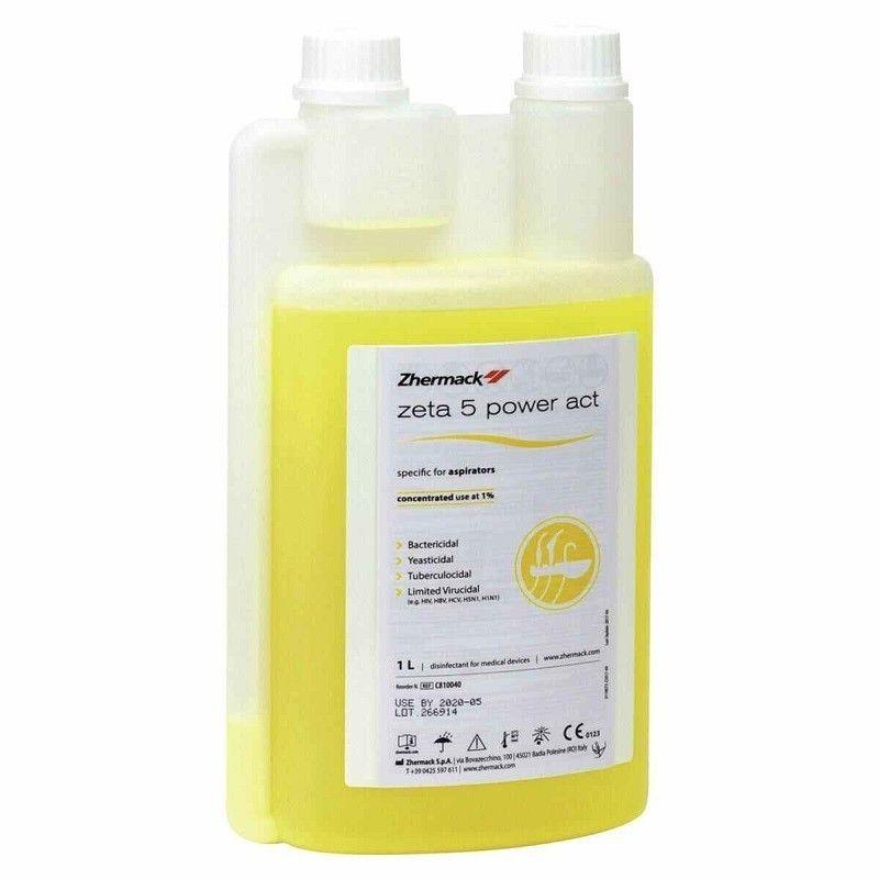 Zhermack Zeta 5 Power Aspiratör Dezenfektanı 1 Lt - Aldehit İçermeyen Konsantre Formül