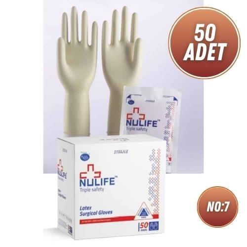 Nulife Lateks Cerrahi Eldiven Pudrasız (50 Çift)